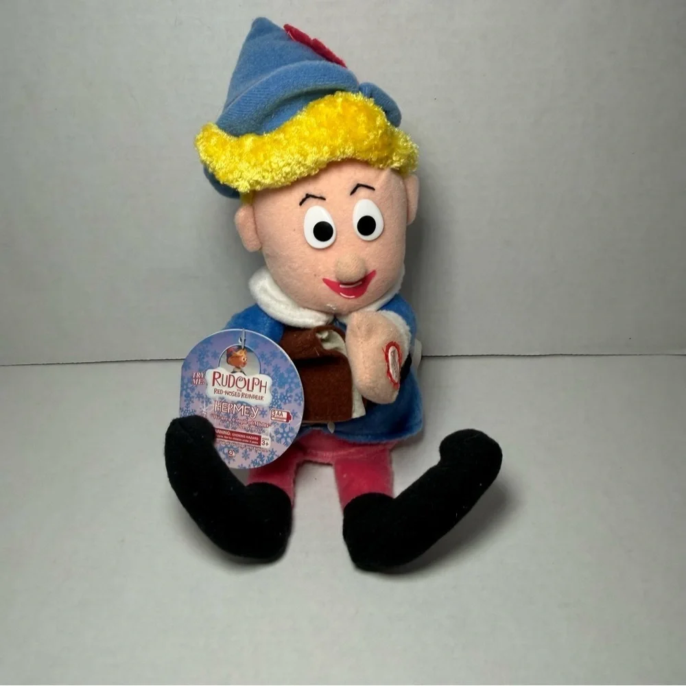 Rudolph the Red Nose Reindeer Hermey Elf Talking Plush
